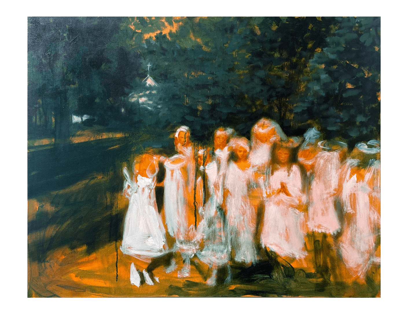 Flock in white