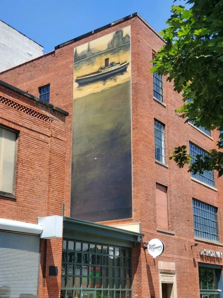 Shot of “Motherland” from the sidewalk on W76th.
