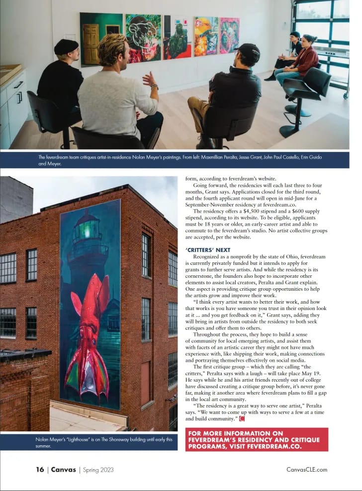 Preview of Canvas article on feverdream.