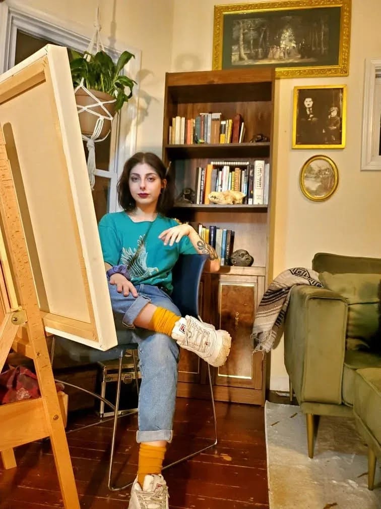 Elizabeth Lax in her home studio.
