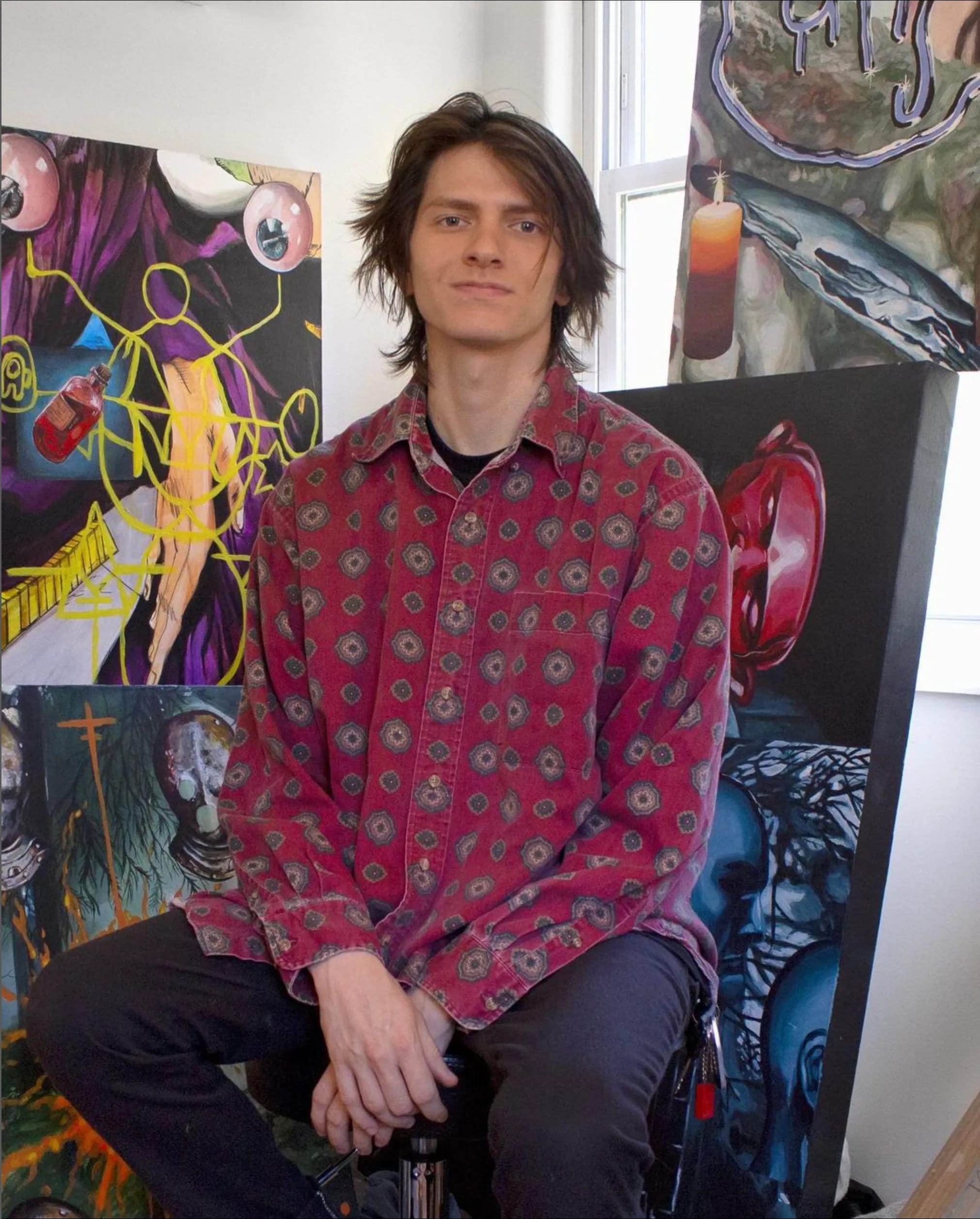 Nolan Meyer in his home studio.