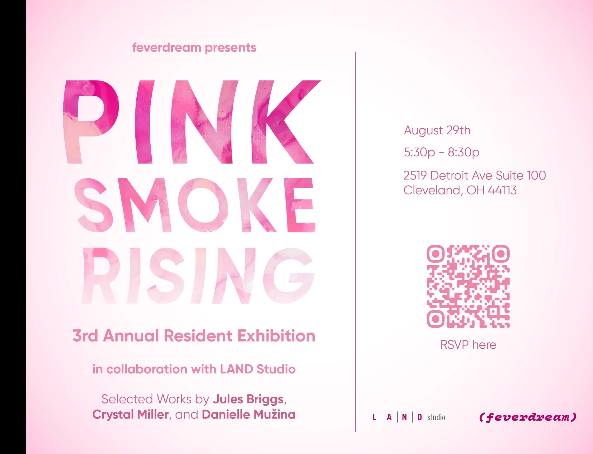 Pink Smoke Rising postcard